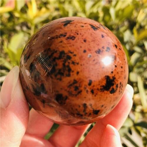 5cm Natural gem ball, red obsidian quartz crystal ball, used for healing ball