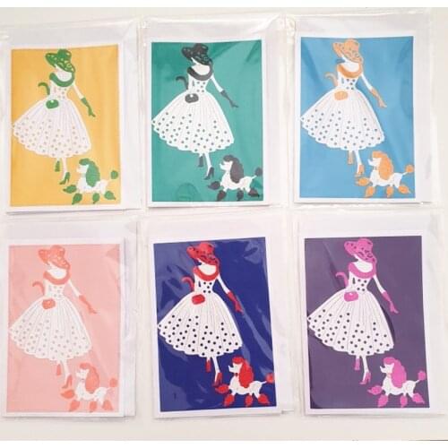 Fashional Lady Dog Scrapbooking Cutting Dies Embossed Knife Template for DIY Paper Album Photo Cards Making Dies Cut Die 2020