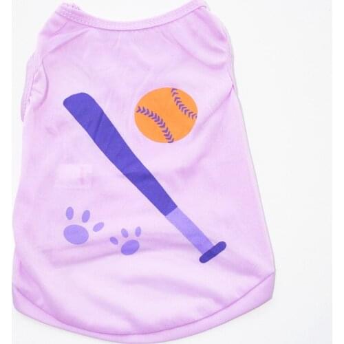 Cute Printed Summer Dog Sport T shirt Pet Clothes Pet Cat Vest Cotton T Shirt Pug Apparel Costumes Dog Clothes for Small Dogs