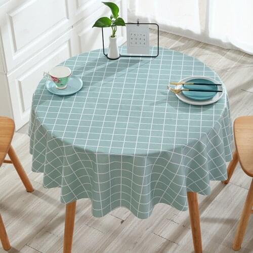 European-style Tablecloth Waterproof, Oil-proof And Scald-proof Disposable Household Round Table Cloth Tapete PVC