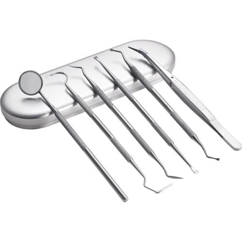 Dental Mirror Stainless Steel Dental Tool Set Dental Kit Mouth Mirror Instrument Double-ended Dental Pick Dentist Prepare Tools
