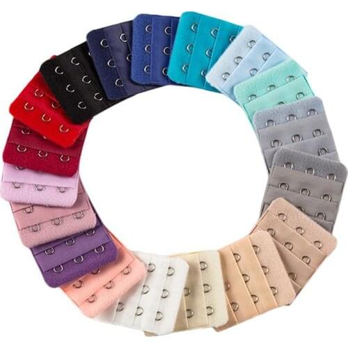 10Pcs Bra Extenders Strap Extension 3 Hooks 2 Rows Women Intimates Lengthened Bra Hook Extenders （Random Color