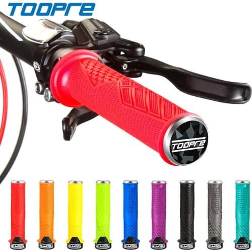 TOOPRE Ultralight MTB Bike Grips Anti-slip Silicone Bicycle Handlebar Grips With Plugs Optional Shockproof Cycling Accessories