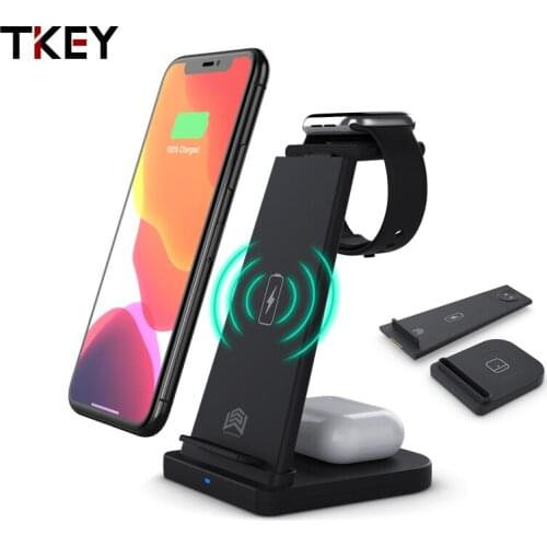 15W Fast Charge 3 in 1 Universal Folding Wireless Charger QI Certified For Fast Charging For Mobile Phones Watches And Earphones