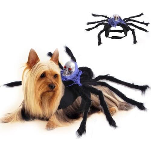 Horror Simulation Plush Spiders Pet Dress Up Party Performance Clothing Pet Spider Clothes Dog Cat Costumes