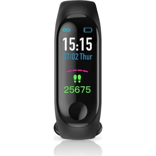 M3 Plus HD Color Screen Waterproof Tracker Wristband Blood Pressure Heart Rate Monitor Sport Pedometer for Android/iOS HOT SALE