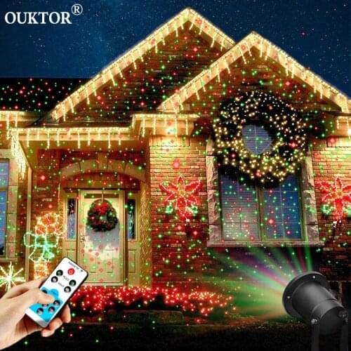Waterproof Moving Laser Projector Christmas LED Stage Lights Garden Lawn Light Star Projector Showers Home Xmas Party Decoration