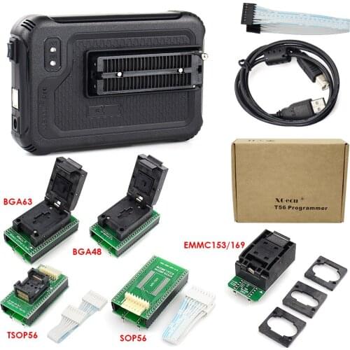 XGecu T56 Programmer 56 Pin Drivers ISP Support 20000+ ICs for PIC/NAND Flash/EMMC TSOP48/TSOP56/BGA48/63/64/100/153/162/169/221