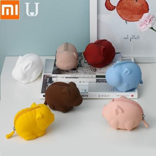 Youpin JordanJudy Portable Mini Cute Key Case cartoon Animal Silicone Small wallet kawaii card key chain money bags