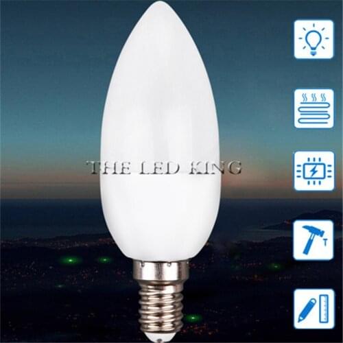 1Pcs/Lot LED E14 Bulb LED Candle Lamp Low-Carbon life SMD2835 e14 led AC220-240V Warm/White Energy Saving Free shipping