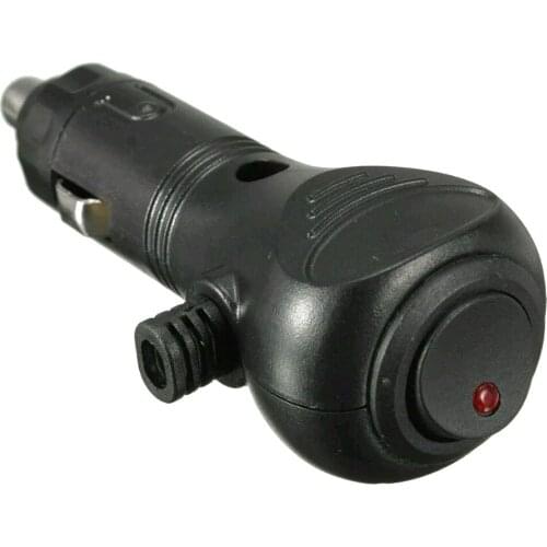 DC 12V Car Cigarette Lighter Socket Plug Connector LED On Off Switch Car Styling Lighter Socket Splitter Plug Connector