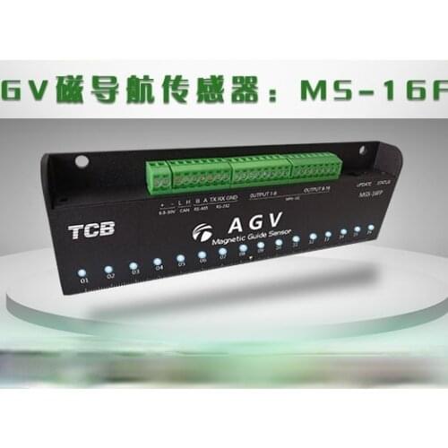 16-bit AGV Magnetic Navigation Sensor RS232/485/CAN/NPN-OC Switch IO Magnetic Strip Magnetic Nail NS Pole
