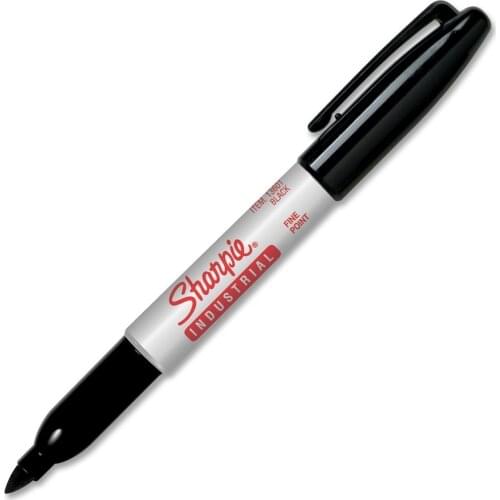 2Pcs/Lot Sharpie 13601 Industrial 1mm Fine Point Permanent Marker Tough Under Extreme Conditions Black Ink Markers