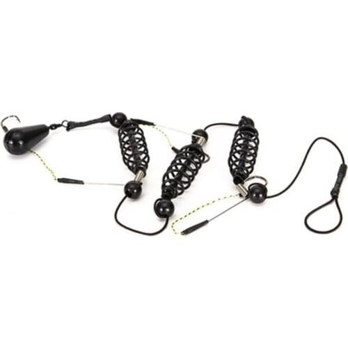 2021 Bait Nest Feeder Large Giant Finished Fishing Set Long-range Spring Plating Nest Nester String Hook Fishing Tool