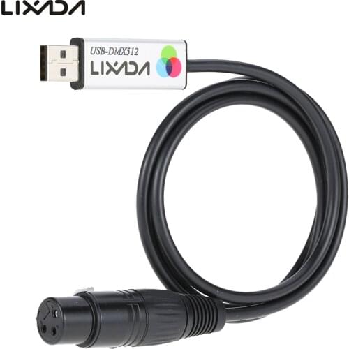 Lixada Usb To Dmx Interface Adapter Stage Lighting Disco Light Dj Dmx Interface Usb Party Lights Beam Usb Led Dmx 512 Interface