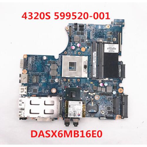 For 4320S 4420S 599520-001 DASX6MB16E0 Laptop motherboard HM57 DDR3 100% full Tested