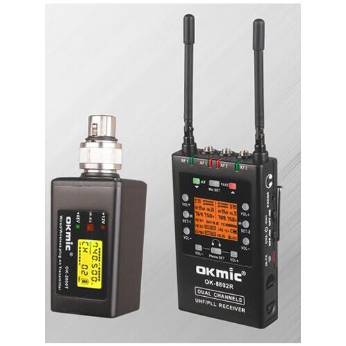 OKMIC OK-8802R OK-3000T Interview Good Partner Boom Microphone Professional UHF wireless plug on transmitter system