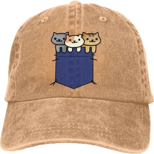 Neko Atsume Pocketed Baseball Cap Men Neko Atsume Kitty Collector Funny Games Caps colors Women Summer Snapback Caps