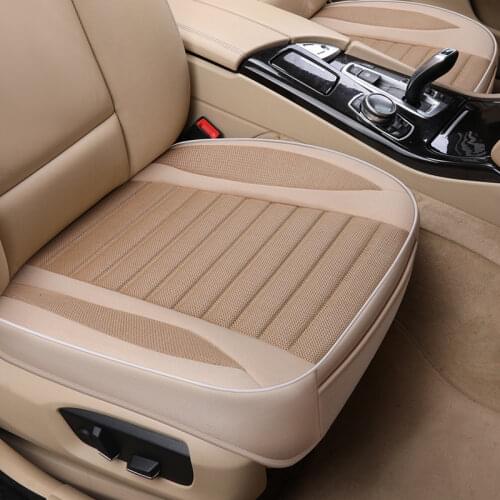 Flax Car Seat Cover All-season Breathable Flax Car Seat Cushion Front Back Seat Protector Is Suitable For Many Types Of Models