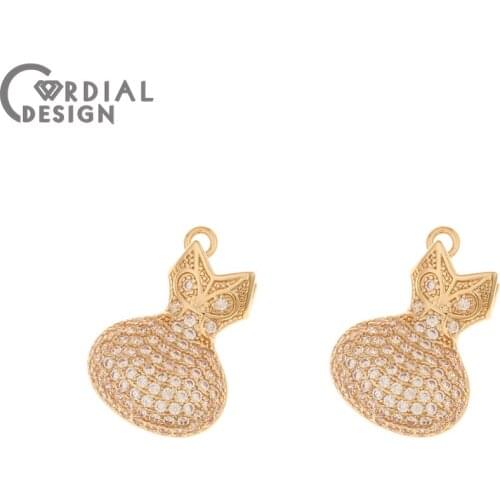 Cordial Design 20Pcs 14*22MM CZ Charms/Jewelry Findings & Components/Earrings Making/Hand Made/Jewelry Accessories/DIY Pendant