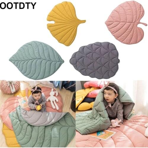 Newborn Baby Cotton Carpet Blanket Leaf Shape Crawling Play Mat Rug Kid Children Room Decoration