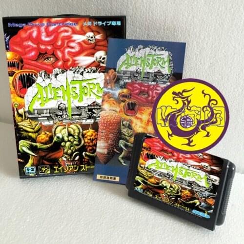 Alien Storm With Box And Manual 16bit MD Game Card For Sega Mega Drive For Genesis
