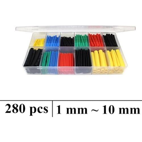 Heat shrinkable tube set package 280pcs heat shrinkable tube box 1mm-10mm