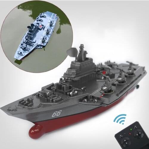 2021 NEW RC Boat Warship 2.4GHZ Toys Remote Control Mini Electric Carrier Children Outdoors Water Speedboat Remote Control Toys