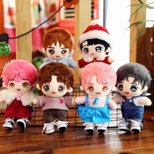 25CM Kawaii Cartoon Superstar plush toy with Dress boys girls Anime cute stuffed toy soft doll for kids Christmas Birthday Gift