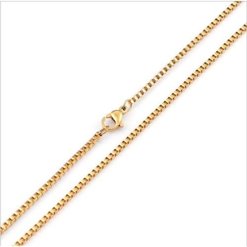 Fashion Stainless Steel Multisizes Link Bamoo Chain Necklace Jewelry For Pendant Jewelry