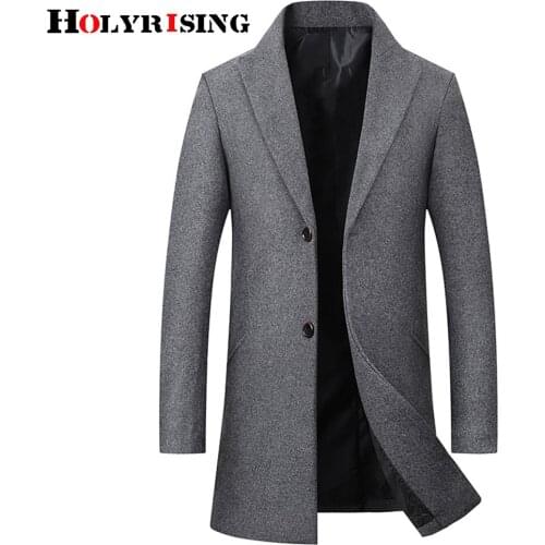 Autumn Men Wool Jackets Business Stylish Slim Fits Coats Turn Colalr Male Outerwear Comfort Woollen Wind Overcoats 19591