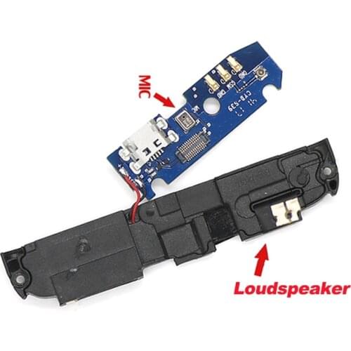 Original USB Plug Port Charge Board+Loudspeaker Buzzer Ringer+Microphone For Oukitel K5 Phone.Used