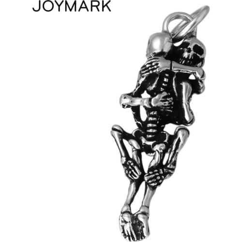 Punk Style Thai Silver Skull Pendants Retro Sterling Silver Pendant Skull Couple Personalized Pendant For Men And Women TSP230