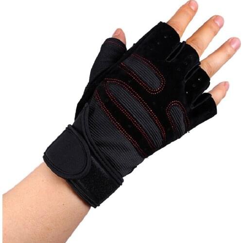 Fitness Gloves Fingerless Mens And Womens Gym Gloves Exercise Weightlifting Wrist Non-Slip Ridng Cycling Fitness Gloves