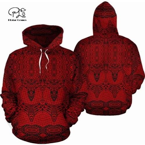 PLstar Cosmos 3DPrint Newest Tattoo Tribal Polynesian Premium Awsome Unique Harajuku Streetwear Unisex Hoodie/SweatshirtZip 2