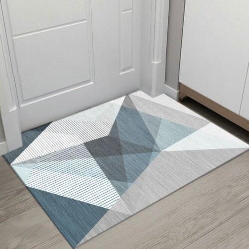 Cuttable Entrance Doormats Anti-slip Floor Mat For Living Room Geometric Printed Carpet Modern Area Rugs Kitchen Mats Home Decor