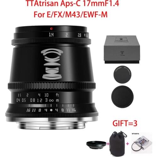TTArtisan 17mmf1.4 large aperture fixed focus micro single lens is suitable for E / FX/ m43/ EF-M