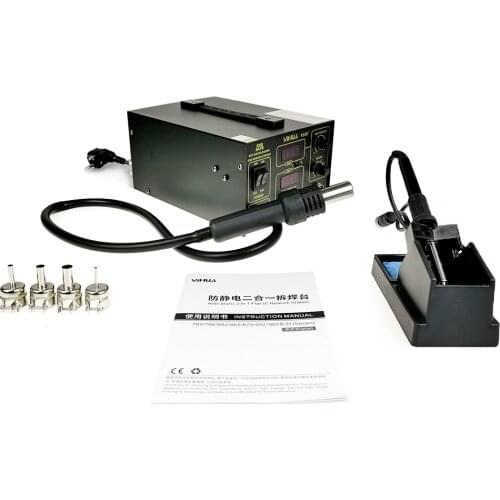 YIHUA952D+ welding table two-in-one dual display hot air table hot air gun welding table