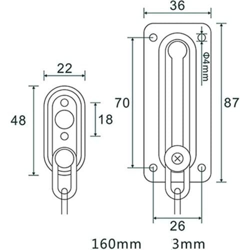Stainless Steel Anti-theft Door Chain Lock Hotel High Security Chain Restrictor