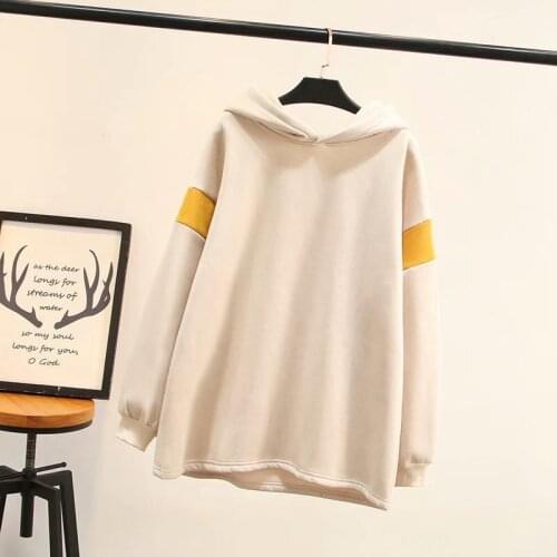 Plus Size XL-3XL Womens Velvet Hoodies Long Sleeved Hooded Pullover Casual Autumn Outwear sweatshirt