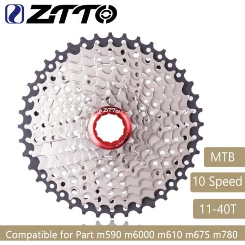 ZTTO Mountain Bike Wide Ratio MTB 10 Speed Cassette 10 Velocidade 40T Bicycle Parts Freewheel Sprockets For M590 M6000 M610 509g
