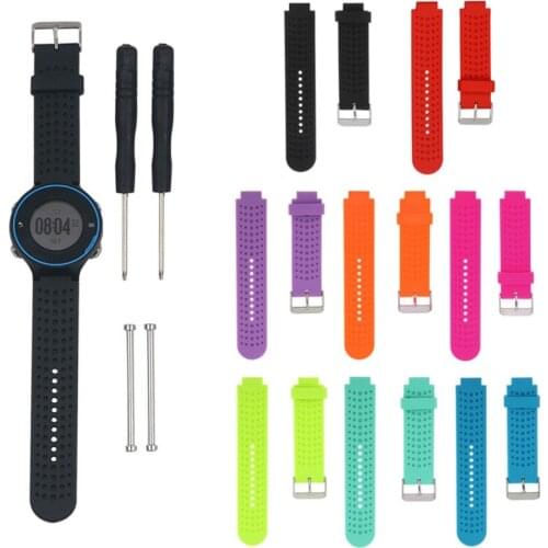 ZycBeautiful Watchband Soft Silicone Replacement Wrist Watch Band bracelet strap For Garmin Forerunner 220/230/235/620