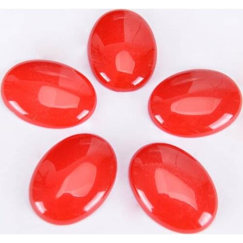 1PC Natural Red Jad Cabochon Beads 10x14mm to 30x40mm Gem Stone for DIY Handmade Crafts Jewelry Earrings Ring J014