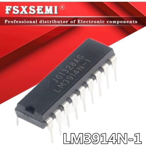 10pcs LM3914N-1 LM3914N LED bar graph display driver IC DIP-18