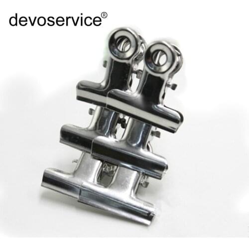 10Pcs Mini 20mm Stainless Steel Round Ticket Holder Office Decoration Clip Paper Document Binder Clamps School Office Supplies