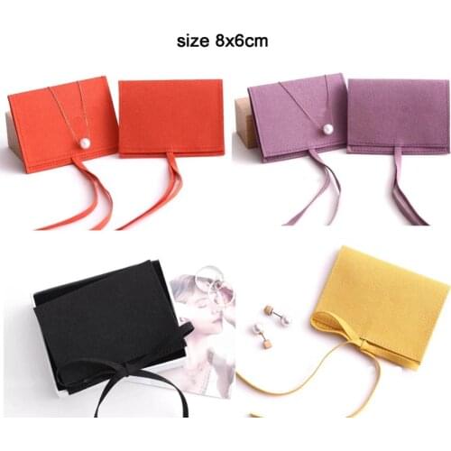 10 pcs per bag Folded microfiber Velvet jewelry Bag Pouches Jewelry Package Presents Bags can be customized