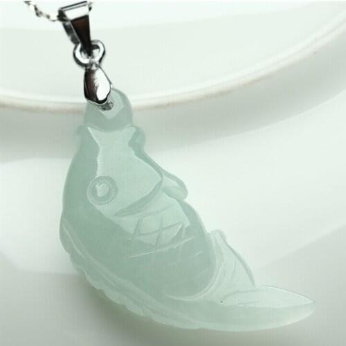 100% Chinese A Grade Natural (jadeite) Fish Pendant