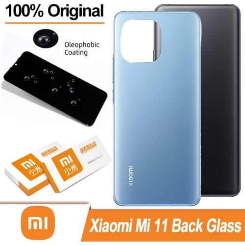 100% Original Back Housing For Xiaomi Mi 11 Back Battery Glass Cover Rear Door Housing Case For Xiaomi Mi 11 Battery Cover