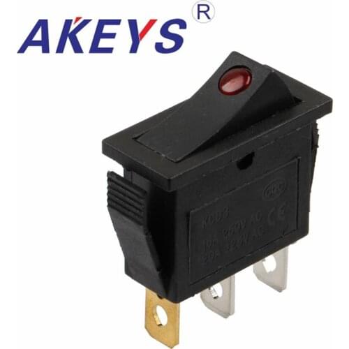 10pcsKCD3-102N-cats eyeBlack second gear and three feet13.5*31Rocker switchAll copper red light