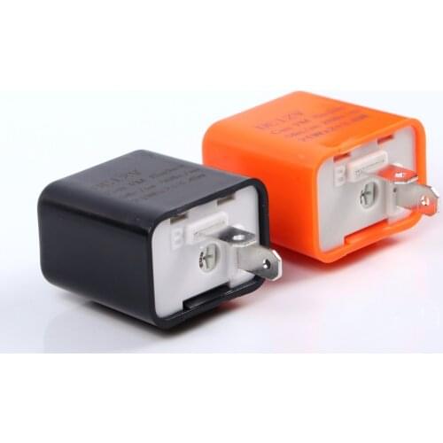 2 Pin Car Motorcycle LED Flasher Relay 12V Universal Electronic Adjustable Freauency LED Turn Signal Light Blinker Flasher Relay